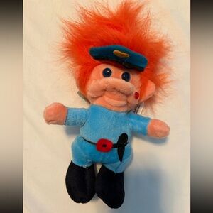 Vintage troll - Pebble Troll Plush Doll with Tag – Orange Hair – 1990s